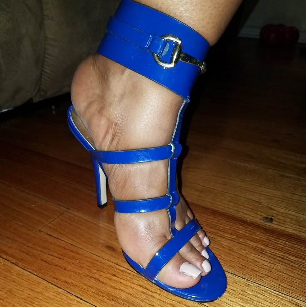 Electric blue sandals